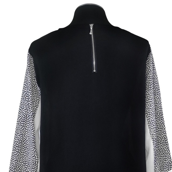Cynthia Rowley - Mixed Print Zip Back Blouse - Medium - Picture 7 of 10